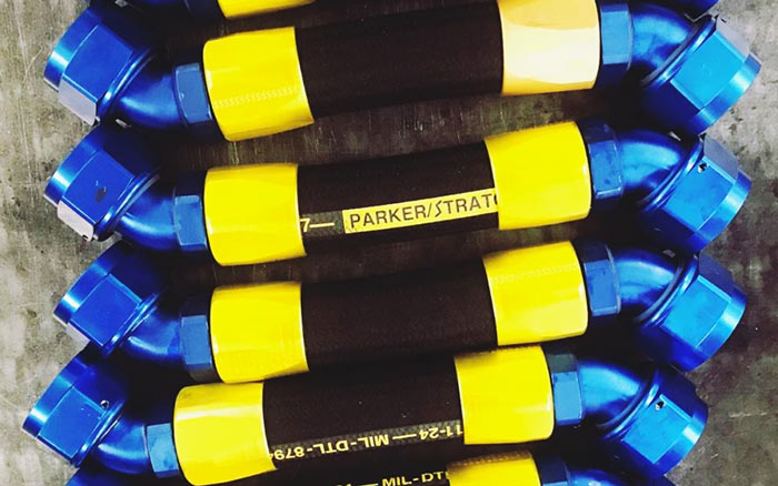 Parker-Stratoflex-hose-assemblies-for-industrial-aerospace-use-made-by-a-fabrication-expert-at-mid-state-aerospace Parker Stratoflex hose assemblies for industrial aerospace use made by a fabrication expert at mid-state aerospace
