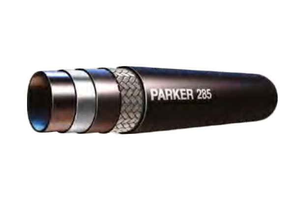 The Parker 385 industrial air conditioning and refrigerant hose assembly from Mid State Aerospace
